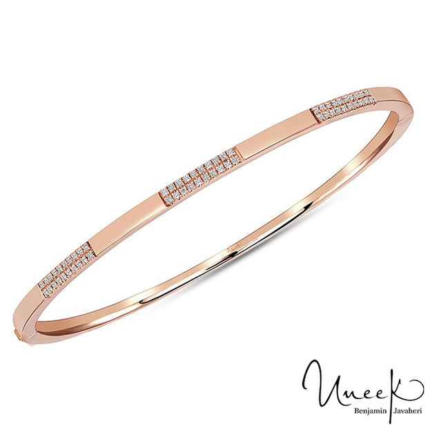 Uneek Diamond Stackable Bangle, in 14K Rose Gold Style LVBAAS2899R