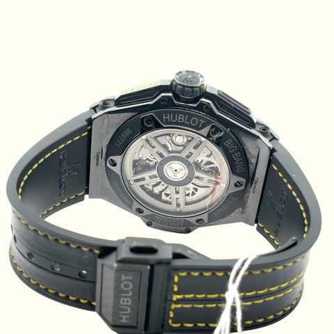 Hublot Limited Black Carbon Skeleton Yellow Dial 45mm ref 401.CQ.0129.VR