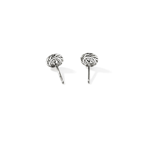 John Hardy Essentials Silver Studs with Diamonds