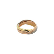 Est Cartier Gent's Trinity Ring 18K Tricolor Gold, size 59