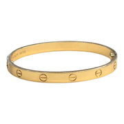 Est Cartier Love Bracelet 18K Yellow Gold, size 18