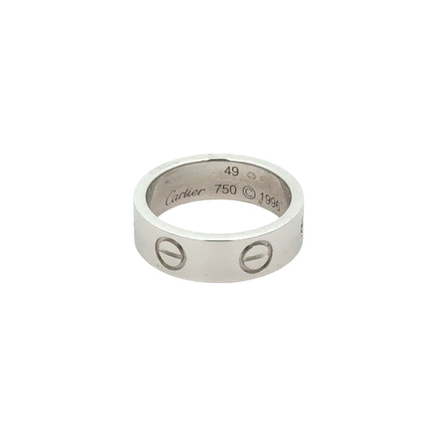 Est Cartier Lady's Love Ring 18K White Gold, Size 49
