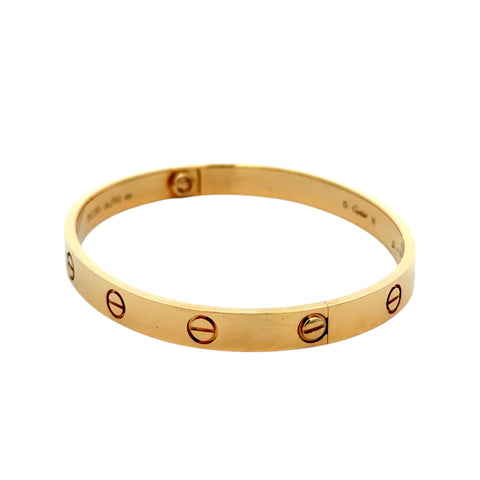 Est Cartier Love Bracelet 18K Yellow Gold, size 18