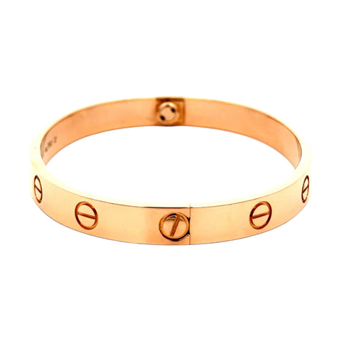 Est Cartier Love Bracelet 18K Rose Gold, Size 16