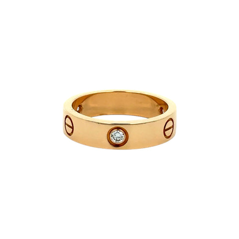 Est Cartier Love Ring 18K Yellow Gold with 3 Diamonds, Size 61