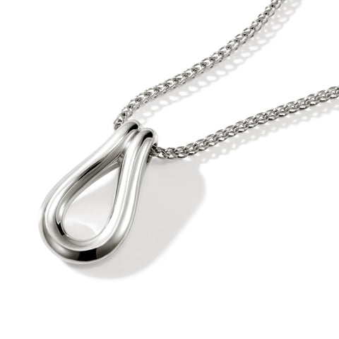 John Hardy Surf Silver Link Pendant on 2mm Surf Chain