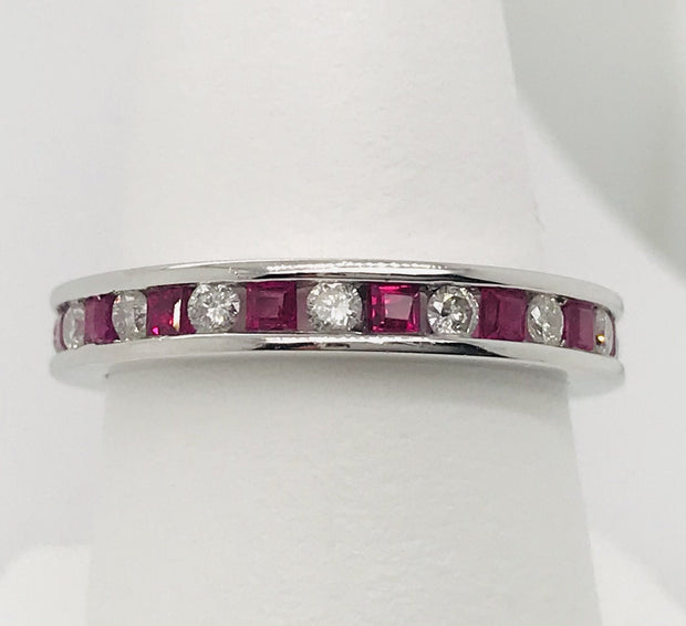Boutique Selection Ruby & Diamond Eternity Band