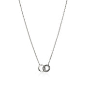 John Hardy Essentials Silver Mini Rolo Chain Interlinking Necklace