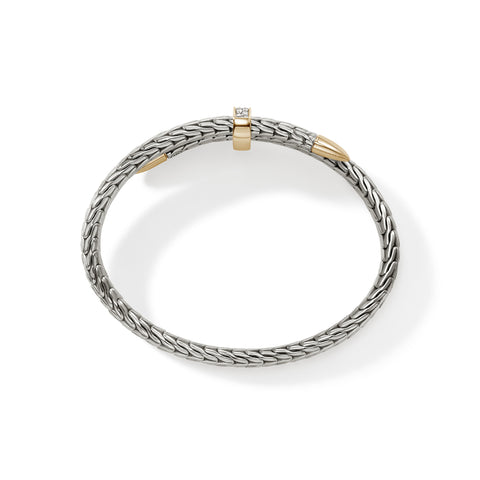 John Hardy Spear 14K Gold & Silver Diamond Pave Bracelet