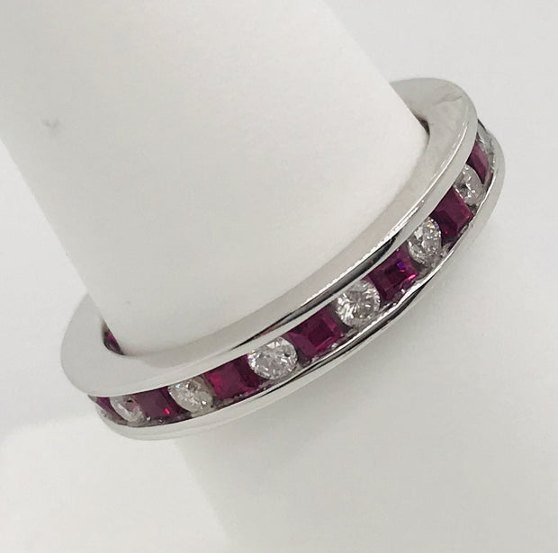 Boutique Selection Ruby & Diamond Eternity Band