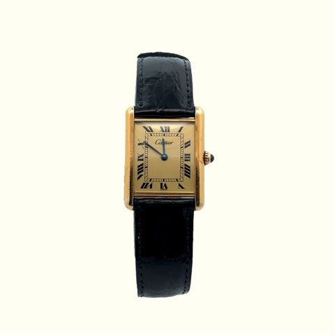est Cartier Tank quartz mens watch
