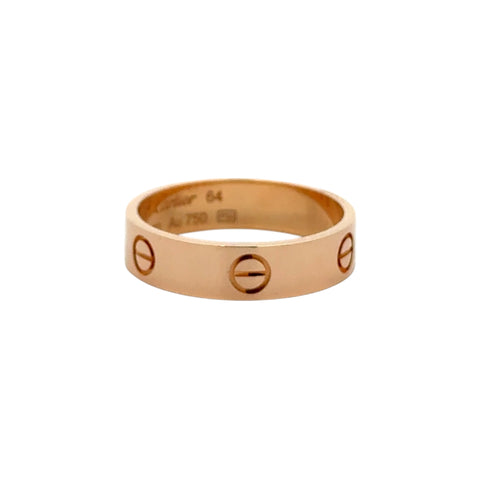 Est Cartier Gents Love Ring 18K Rose Gold, Size 64