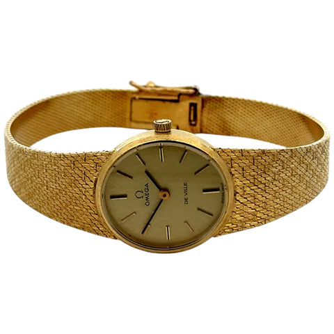 Omega De Ville, Vintage, Reference 1449/432, 18K Yellow Gold and Stainless Steel Case Material, 31 mm diameter, Quartz,