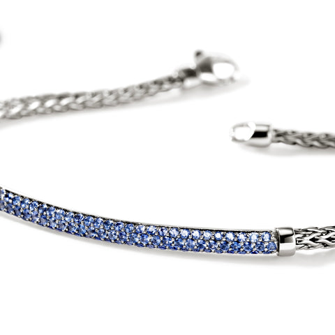 John Hardy Essentials Silver Bracelet with Blue Sapphire