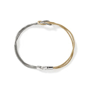 Love Knot 14K Gold & Silver 1.8mm Chain Double Row Bracelet