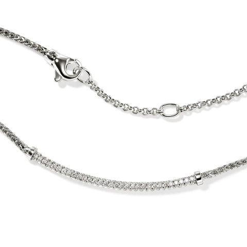 John Hardy Essentials Silver Chain Necklace with Diamonds