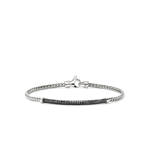 John Hardy Essentials Silver Bracelet with Black Sapphire