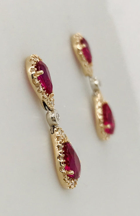Boutique Selection Ruby Drop Earrings