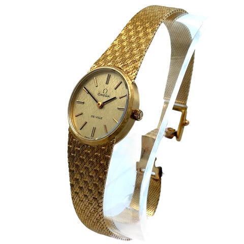 Omega De Ville, Vintage, Reference 1449/432, 18K Yellow Gold and Stainless Steel Case Material, 31 mm diameter, Quartz,