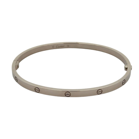Est Cartier Love Bracelet 18K White Gold, size 17