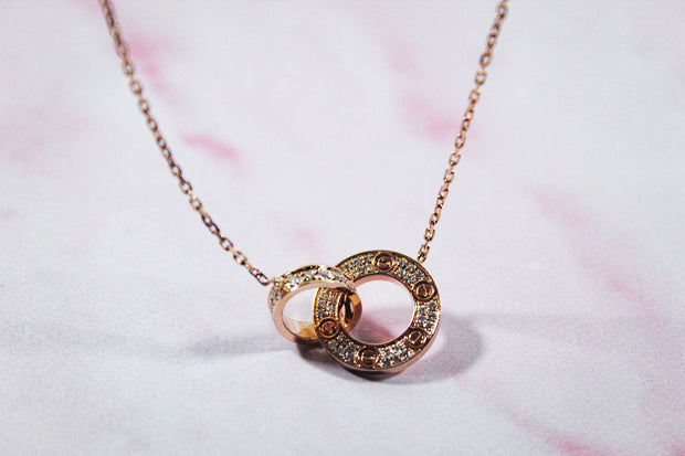 Getana 14K Rose Gold Necklace Style NC-DIA-01504-PG