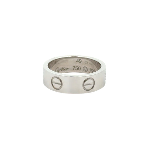Est Cartier Lady's Love Ring 18K White Gold, Size 49