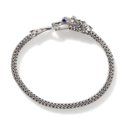 John Hardy Naga Heritage Silver Extra Small Bracelet with Black Sapphire