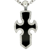 Gavello 18kwg Onyx Cross Pendant
