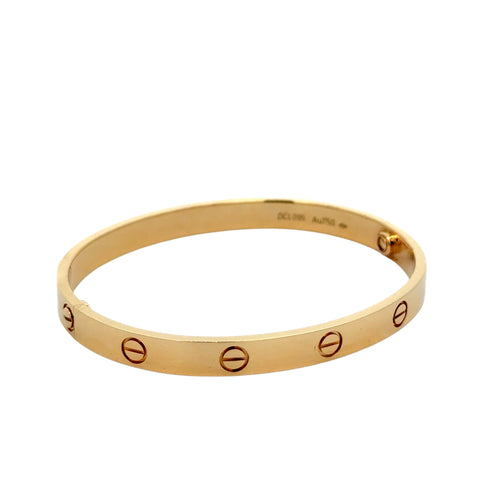 Est Cartier Love Bracelet 18K Yellow Gold, size 18