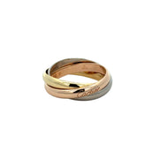 Est Cartier Gent's Trinity Ring 18K Tricolor Gold, size 59