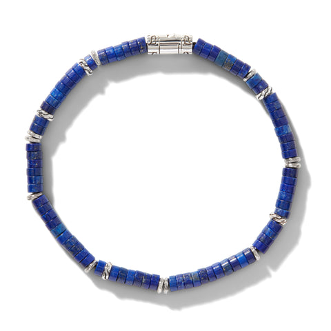 John Hardy Heishi Lapis Lazuli Beaded Bracelet