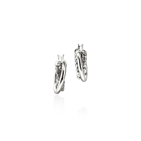 John Hardy Essentials Crossover Hoop Earrings