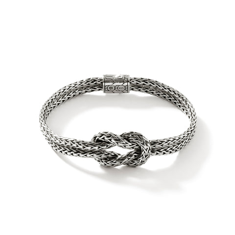 John Hardy Love Knot Silver 3.5mm Chain Double Row Bracelet