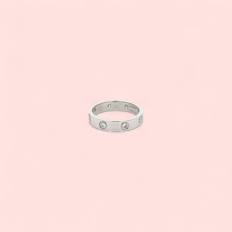 Estate Cartier Mini Love ring with 8 Diamonds