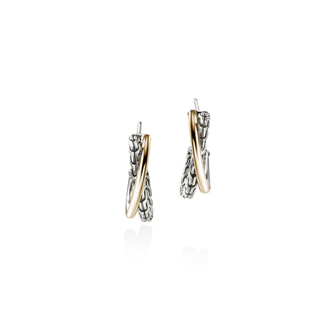 John Hardy Essentials 14K Crossover Earrings