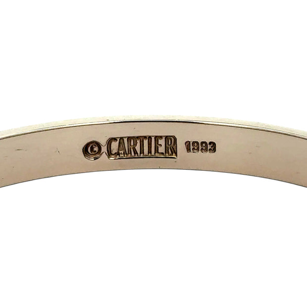 Est Cartier Love Bracelet 18K White Gold, Size 16