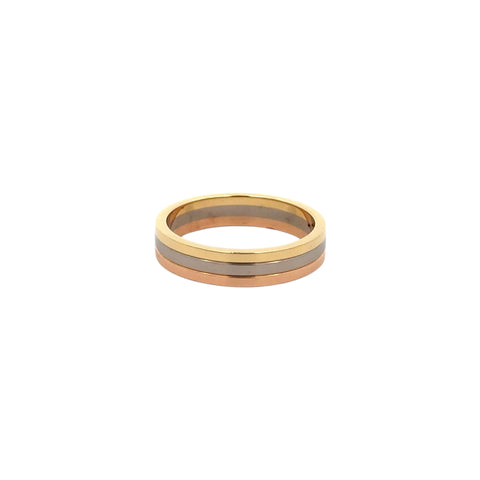 Est Cartier Vendome Louis Cartier 18K Tri-Color Gold, Size 60