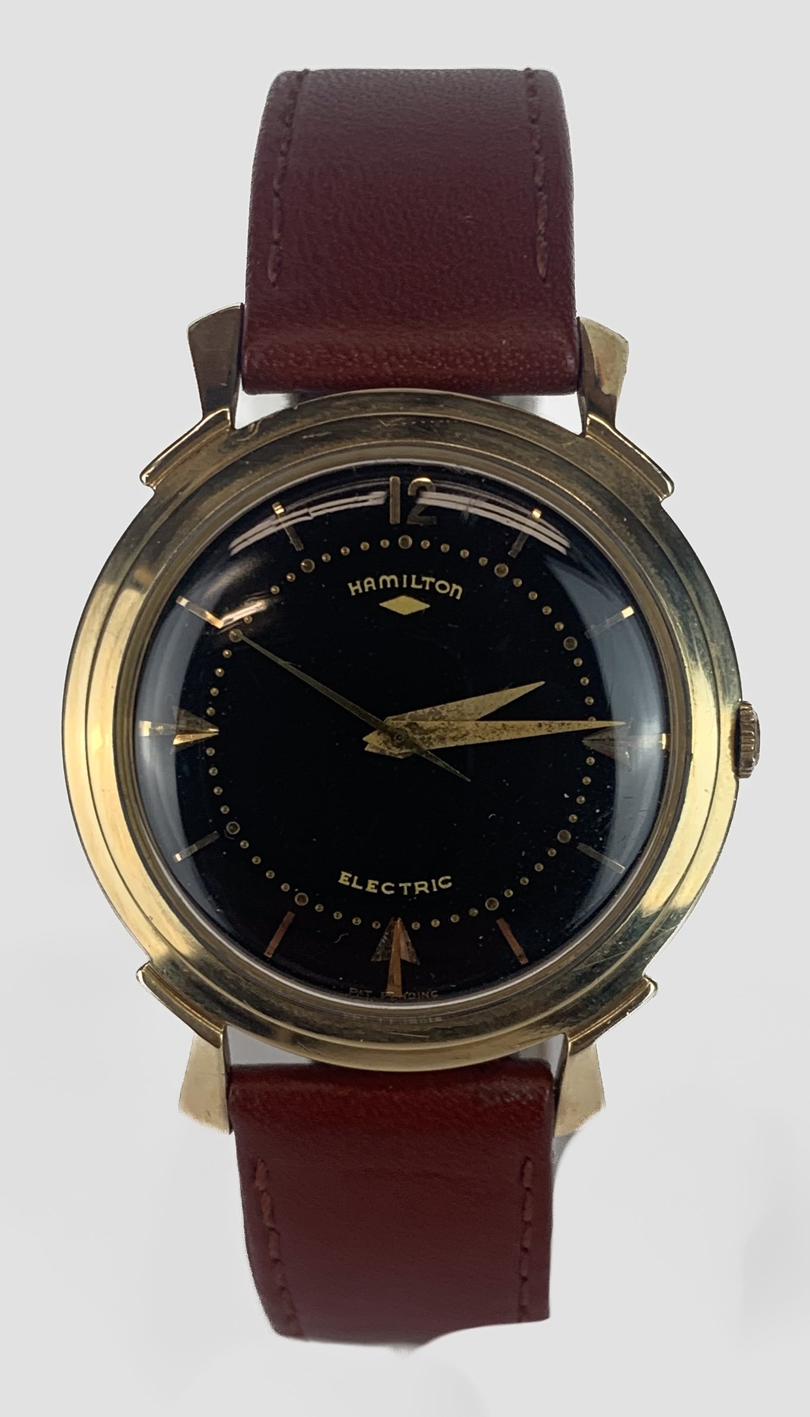 HAMILTON ダットソン　腕時計 ブラウンレザー Hamilton Bowman Watch Circa 1939
