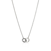 John Hardy Essentials Silver Mini Rolo Chain Interlinking Necklace