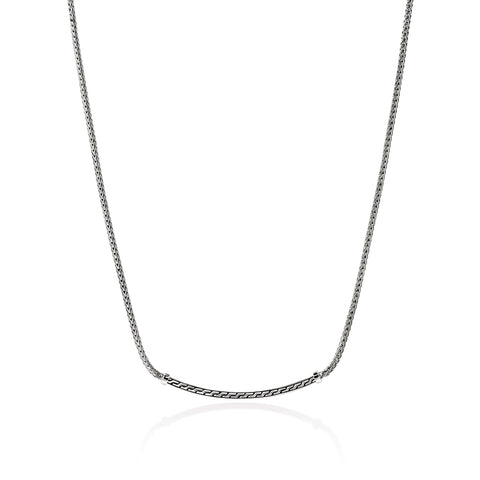 John Hardy Essentials Silver Chain Necklace with Diamonds