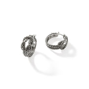 John Hardy Love Knot Silver Hoop Earrings