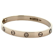 Est Cartier Love Bracelet 18K White Gold, Size 16