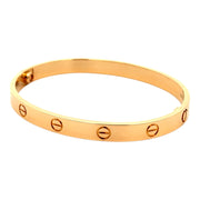 Est Cartier Love Bracelet 18K Yellow Gold, Size 18