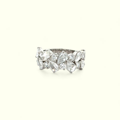 Christopher Designs 10 Pear Cut Diamonds on 14k White Gold Band