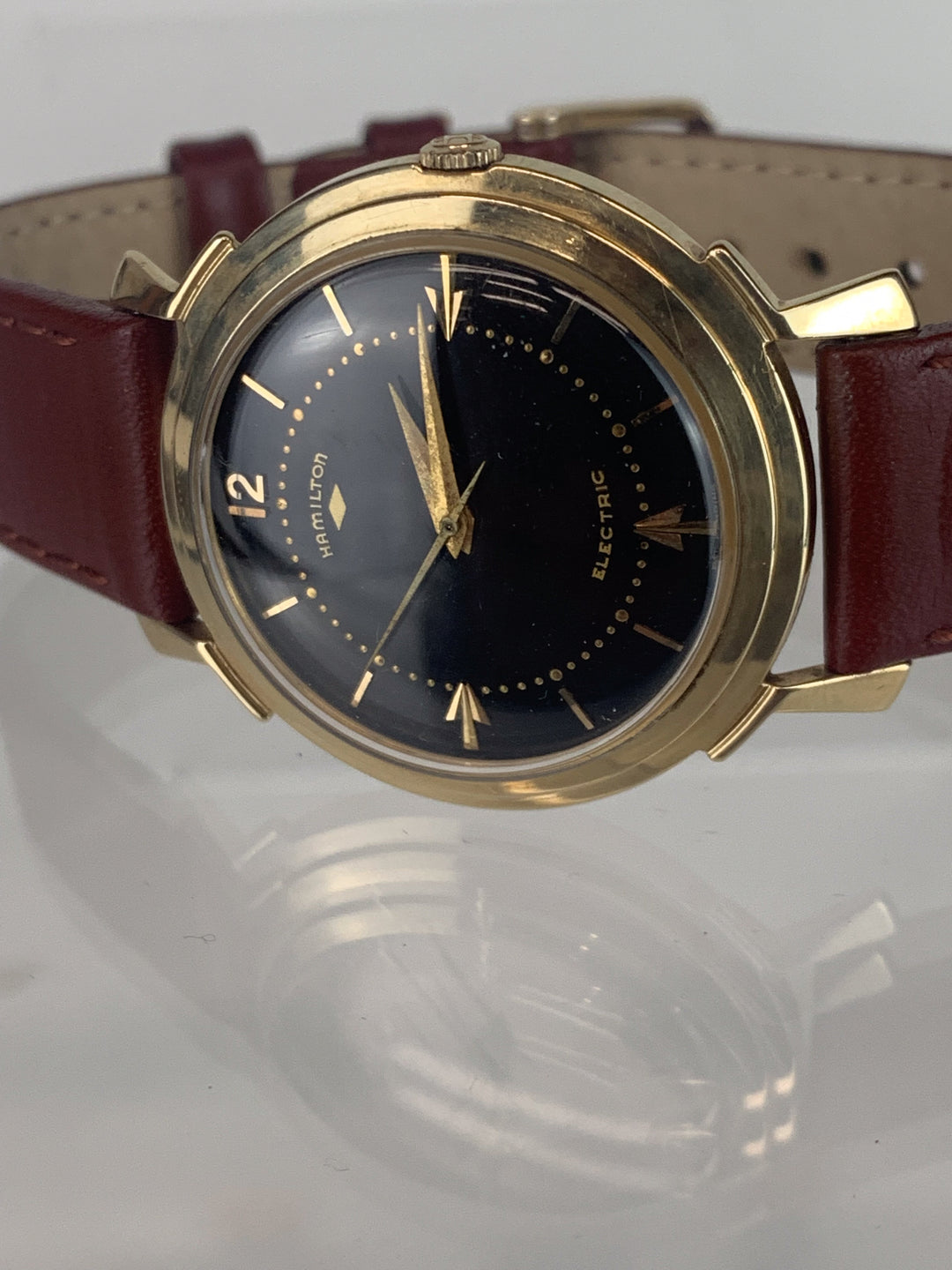 HAMILTON ダットソン　腕時計 ブラウンレザー Hamilton Bowman Watch Circa 1939