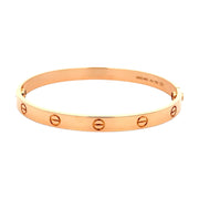 Est Cartier Love Bracelet Bracelet 18K Rose Gold, Size 19