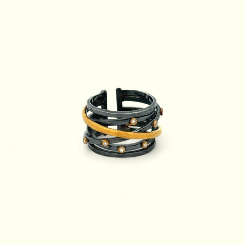 Lika Behar Stockholm Crosswire Open Back Ring