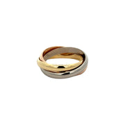 Est Cartier Gent's Trinity Ring 18K Tricolor Gold, size 59