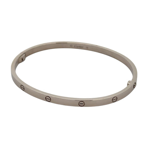 Est Cartier Love Bracelet 18K White Gold, size 17