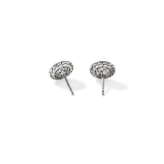 John Hardy Essentials Silver Studs with Black Sapphire